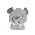 Cotton Woven Newborn Baby Hooded Towel Ultra Soft Cute Grey Little Elephant Hypoallergenic for Babies