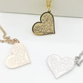 Stainless Steel Not Fade Accessories Arabic Elements  Love  Heart Peaceful Necklace  Pendant Jewelry