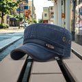 Four Seasons Universal Washed Vintage Flat Cap Leather Edge Retro Faded Men Women Casual Sports Cap Fishing Camp Hat Cap for Men