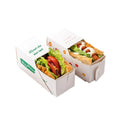 Disposable White Kraft Sandwich Paper Boxes Packaging for Food