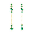 925 Sterling Silver Fine Jewelry Big Earrings Luxury Zirconia Earring Wholesale for Girls Women Stud Natural Gemstone