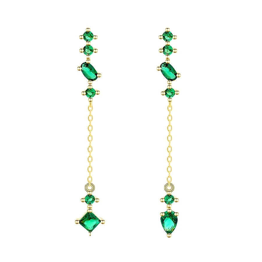 925 Sterling Silver Fine Jewelry Big Earrings Luxury Zirconia Earring Wholesale for Girls Women Stud Natural Gemstone