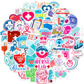 50PCS Medical Theme Health Happy Doctor Day Thank You Decals Nurse Sticker