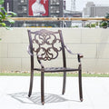 CHOUVANT Modern Style Aluminum Cast Dining Chair for Home & Hotel Use Outdoor Dining Room Furniture