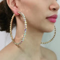 New Fashion Large Big Earrings Pendant Crystal Rhinestone Drop Stud Earring Bulk Hoop Earrings