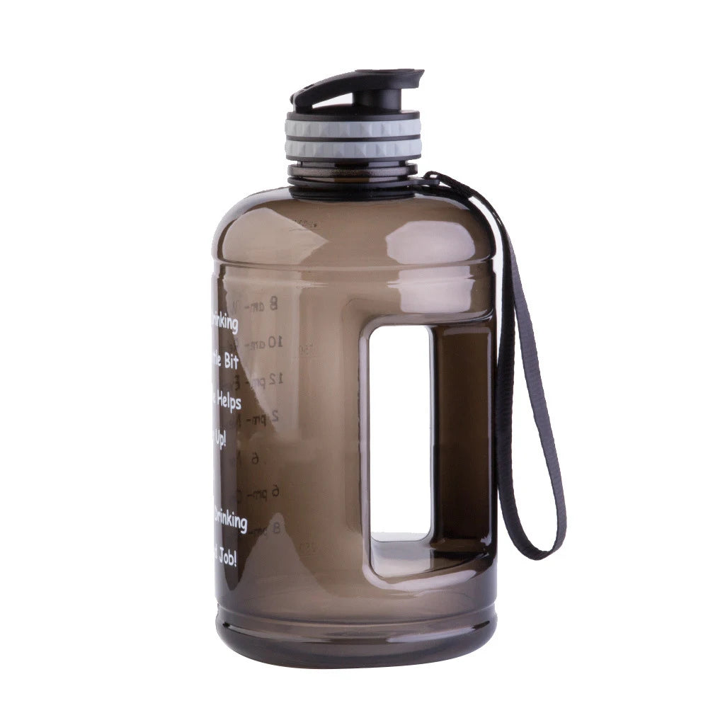 1.3L Water Jug Motivational Water Bottle with Strap 1300ml Sports Bottle with Push Cap and Travel Water Bottles