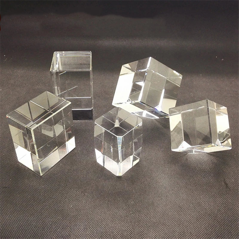 Manufacturer Professional Custom Logo Crystal Blank Cube Square Rectangle Laser Engraved Craft Clear K9 Blank 3d Crystal Block