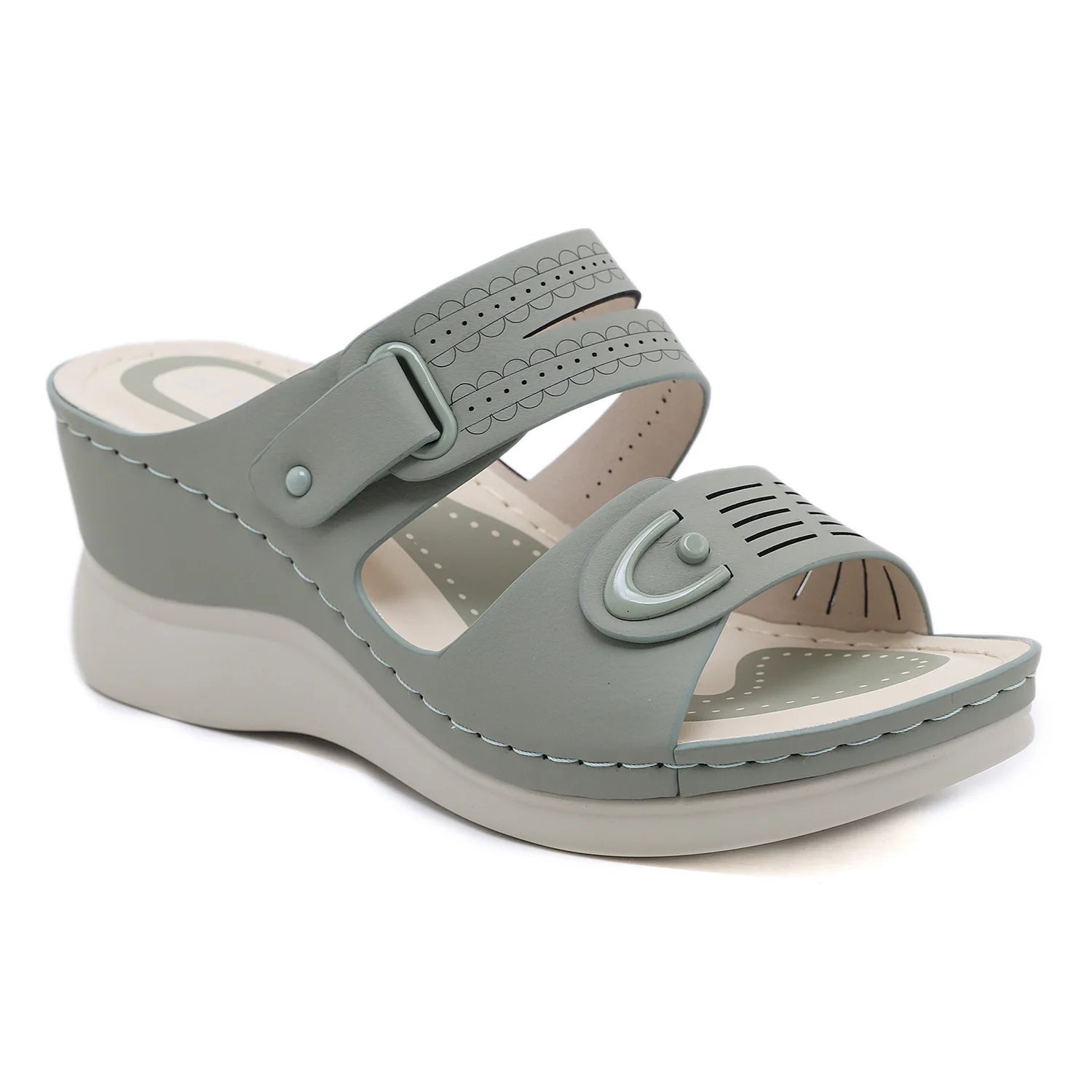 Hot Sale Walking High Heel Ladies Footwear New Designer Custom Outdoor Female Platform Wedges Sandal Shoes for Women