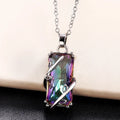 CAOSHI Creative Pendant Necklace for Women Plant Winding Square Cubic Zircon Fashion Jewelry Vintage Necklace for Girls