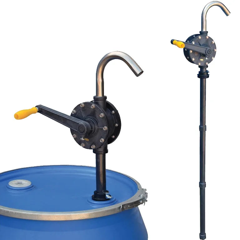 PPS/Ryton Hand Rotary Drum Pump for Pumping Oils Chlorinated Solvents Corrosive and Evaporating Chemicals
