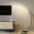 Modern Minimalism Standard Lamp Art Decor Nordic Living Room Bedroom Corner Led Arc Shaped Remote Floor Lamp for Esports Room