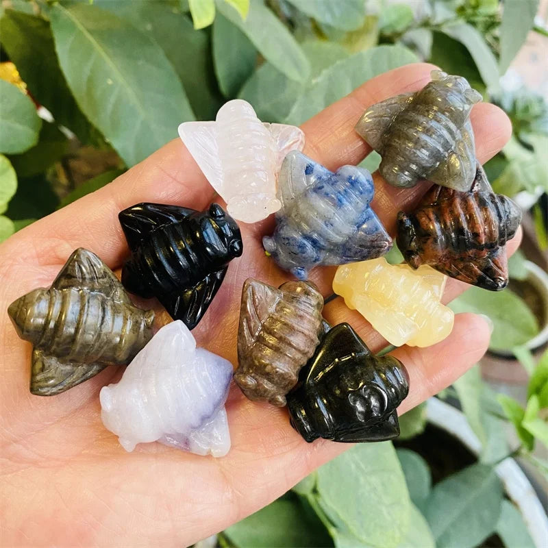 Wholesale crystal carving different materials crystal quartz bee for decoration