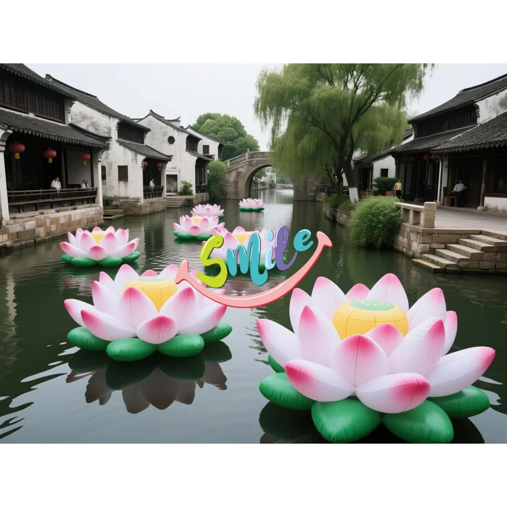 Color Changing Inflatable Lotus Flower with LED Light for Inflatable Concert Nightclub Stage Decoration