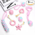 Pet Molar Toy Set 8-Pack Tooth Cleaning Cotton Rope TPR Bite Resistant Toy Dog Grinding Teeth Interactive Pet Toy