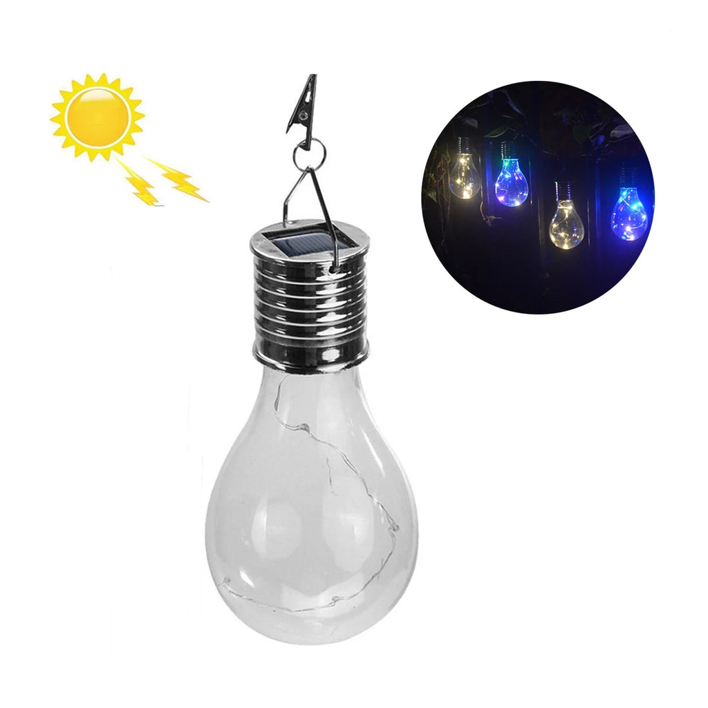 Outdoor LED Solar Light Bulb Waterproof Hanging Garden Yard Decoration Lamp