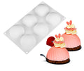 6 Cavity Round Wave Silicon Cake Mold Fruit Mousse Cake Mold Handmade Soap Diy Silicone Pastry Mold for Baking Mousse Cake