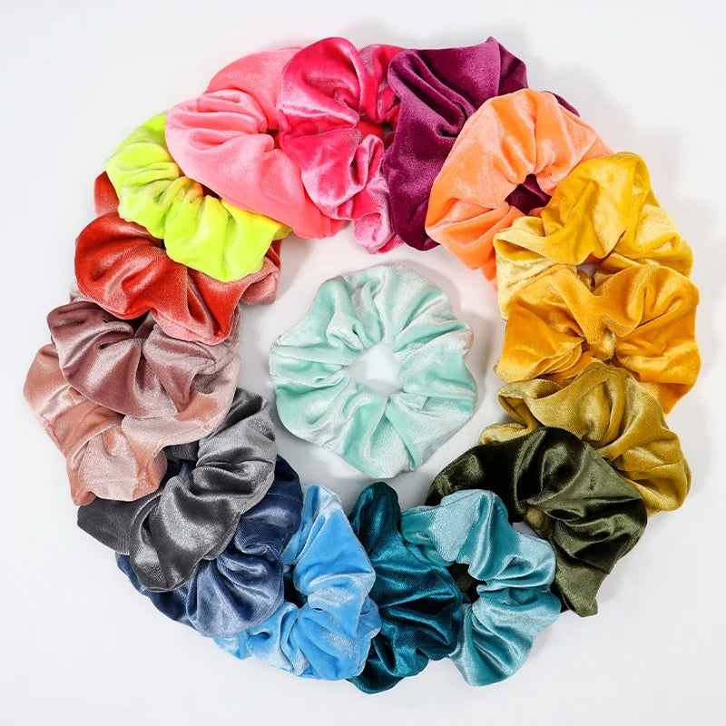 B.PHNE Wholesale 12cm High Quality Soft Solid Color No Slip Hair Band Velvet Hair Scrunchies for Women