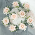 Ychon Wrist Corsage Bracelet Band Wristlet and Boutonniere Set for Wedding Flowers Prom Suit Home Decoration