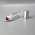DIY 10Ml Luxury Essential Oil Roller Perfume Crystal Transparent Glass Roll on Bottles With Natural Crushed Stones