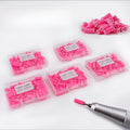 50pcs/Box Nail 3.1mm Mini Sand Grcle Axs Core Front Mansurface Grinding Removal 80/120/150/180/240 Grit Pink Nail Sanding Bands