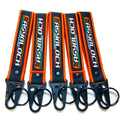 Wholesale Manufacturer Custom Brand Embroidered Logo Carabiner Key Chain Lanyard Wrist Strap Keychains Short Lanyards