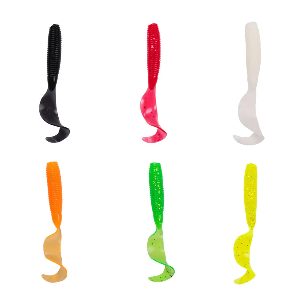 Free Sample 10cm Grub Fishing Lure Soft Baits Fishing Worm Baits