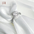Ladies Engagement Wedding Ring 18k Gold Rings for Women 18k Real Gold Moissanite Ring 18k Gold
