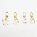 Ychon 2024 Rose Bow Pearl Tassel Key Pendant Ladies Key Chain Bag Decoration