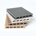 WPC Wood Plastic Hollow Composite Waterproof Anti-Slip Brushed European Fireproof Outdoor Floor Decking Engineered Wooden Deck