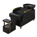 SW Commercial Modern Stainless Steel Shampoo Bed for Hair Salon Barber Shop Hotel & Hospital Use with Black Basin