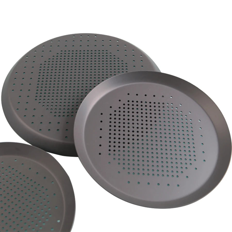 12-inch Perforated Pizza Pan Hard Anodized Non Stick Pizza Baking Pan Round Thickened 1.5mm Non Baking Pan
