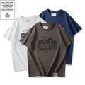 Summer New Crew Neck T-shirt Casual Retro Motorcycle Pattern Design Short Sleeve Jersey Letter Printing 100% Cotton Hot Supplier