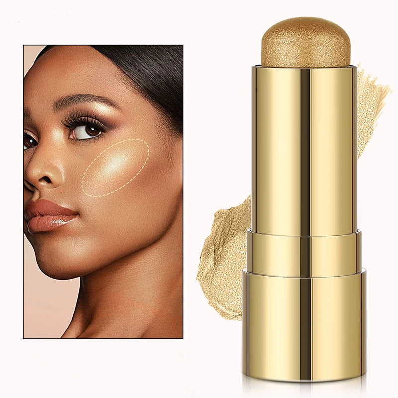 12 Colors Face and Eye Cosmetic Stick Highlighter Makeup Multipurpose Shimmering Highlight Stick