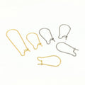316 Stainless Steel Earring Hooks Hypo-Allergenic Fish Hook Ear Wires Golden Metal Ear Wires 0.7-1mm Jewelry Findings Components