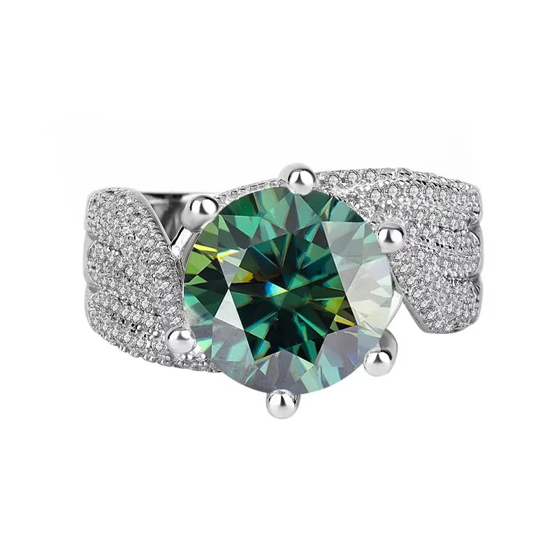 In Stock High-Grade 5 Karat D Color Moissanite Wedding Ring for Women Niche Sterling Silver Wholesale Marriage Ring