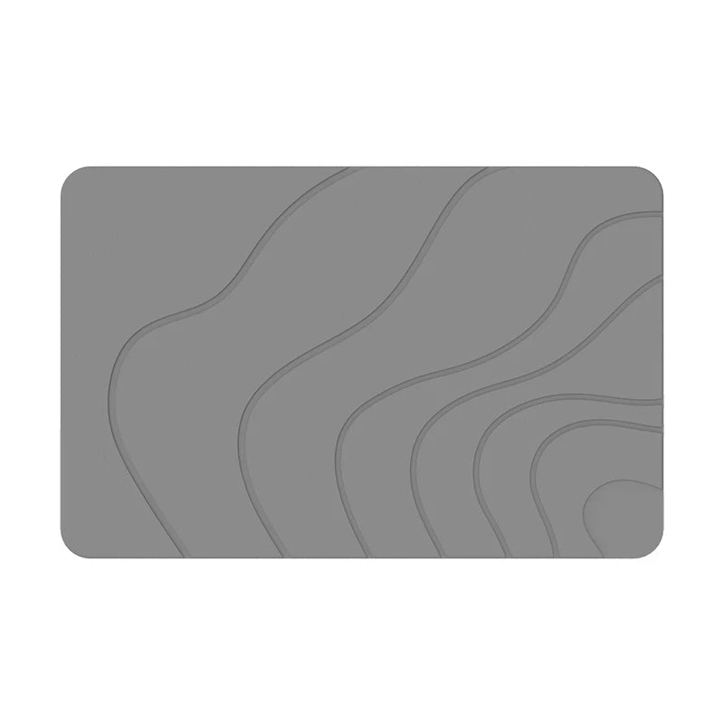 Water Absorbing Solid Diatomite Stone Bath Mat Anti-Slip Machine Made Eco-Friendly Quick Drying