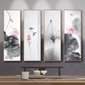 Dragonfly Bird Lotus Flower Canvas Poster Chinese Style Picture Home Art Decor Oil Painting on Canvas Posters Print Art Picture