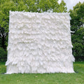 LFB1814 Luckygoods New Design Handmade Artificial Feather Wall Roll up for Wedding Party Photography Background Decor