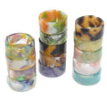 Women Acrylic Resin Rings Jewelry Open Cuff Design Bulk
