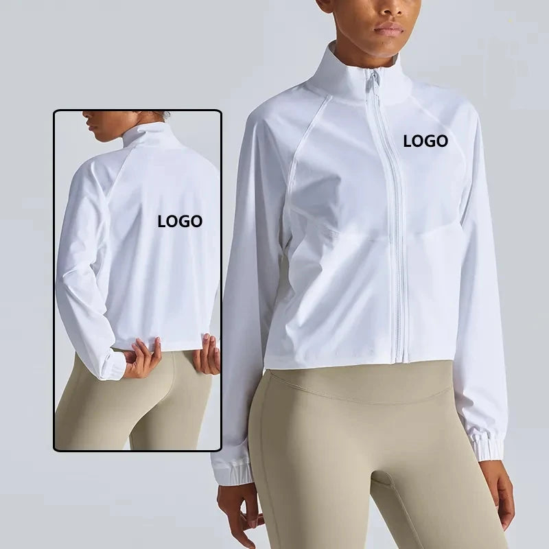 Iron-free Fall Winter Sports Jacket High Collar Casual Sweatsuit Women's Outdoor Jackets