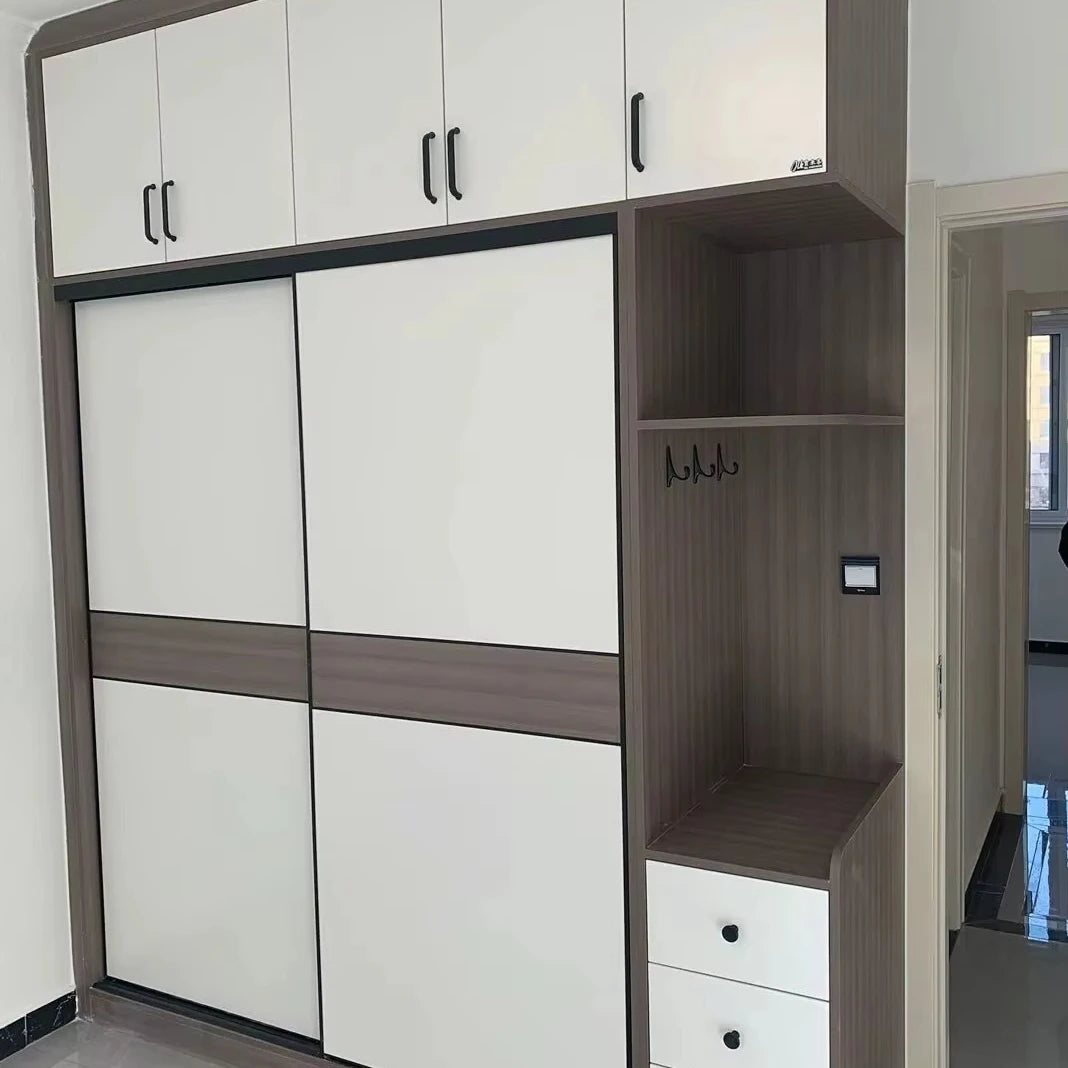 Best-Selling Sliding Door Wardrobe Modern Large-Capacity for Bedroom and Living Room