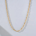 Hot Sale New Trendy PVD Gold Plated Jewelry Stainless Steel Water Wave Link Chain Necklace