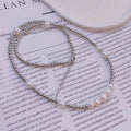 Amazonian Hot Sale Mid-Length Silver Bead Necklace for Young Women 48+5CM 6-9MM Natural Freshwater Pearl Jewelry