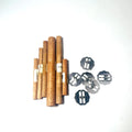 Natural Round Wooden Candle Wicks with Iron Stand Tube Customized Size & Accept Logo for DIY Candle Making