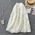 Boutique Wholesale 2025 Spring New Fashion Retro High Waist Versatile Slimming A-line Elegant Women's Half Skirt