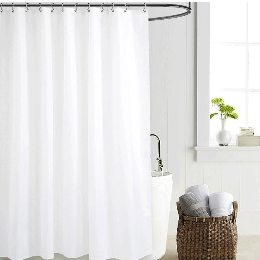 Factory Price 200x180CM Waterproof Solid PEVA Shower Curtain Liner White Simple Bathroom Curtains Water Proof Bath Curtain