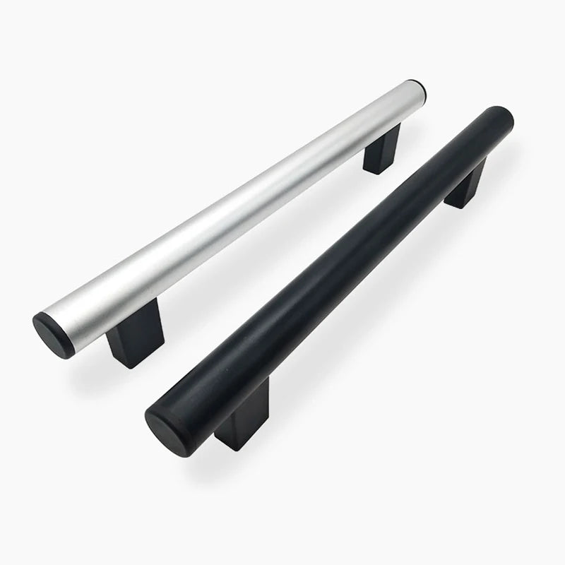LS415 Cabinet Pulls Black / Sliver Square T Bar Kitchen Bathroom Cupboard Chest Drawer Handles and Heavy Duty CNC Machine Knobs