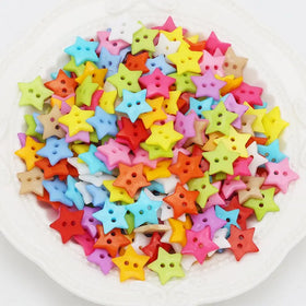 Hot Sale Star High Quality Eco-Friendly Round DIY Button-down Shirt Buttons for Crafts Flower Resin Plastic Buttons Children