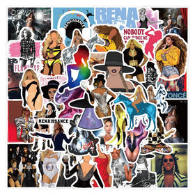 50Pcs Famous Female Singer Beyonce Graffiti Stickers for Laptop Phone Vinyl Sexy Woman Girl Sticker