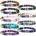Evil Eye Bracelet 7 Chakra Stone Bracelets Blue Evil Eye Hand of Fatima Hamsa Charm Bead Bracelets